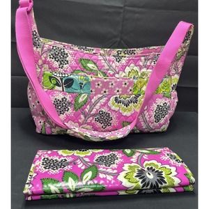 Vera Bradley Priscilla‎ Pink Diaper Bag With Changing Pad